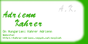 adrienn kahrer business card